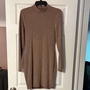 Windsor Tan Long Sleeve Knit Dress